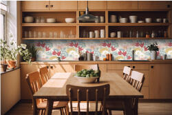 DIMEX ART Fototapet pentru bucătărie - model floral vintage 420 x 60 cm