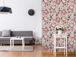 DIMEX ART Tapet vlies de lux trandafiri roz cu flori