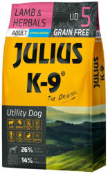 Julius-K9 | Utility Dog Hypoallergenic | Száraztáp | Felnőtt kutyáknak | Bárány, gyógynövény - 10 kg