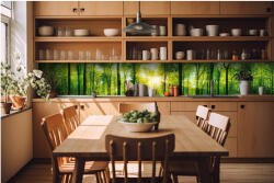 DIMEX ART Fototapet pentru bucătărie - pădure verde luxuriantă 420 x 60 cm