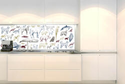 DIMEX ART Fototapet pentru bucătărie - colecție de animale 180 x 60 cm