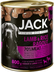Jack kutya konzerv ragu bárány-rizs 800g - zoonet
