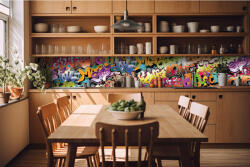 DIMEX ART Fototapet pentru bucătărie - graffiti 420 x 60 cm
