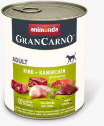 Amity Animonda |GranCarno Adult (nyúl, gyógynövény) konzerv - Felnőtt kutyák részére - 800g