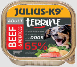 Julius-K9 | Dog Terrine | Felnőtt kutyáknak | Alutálas | Marha és burgonya - 150 g