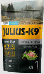 Julius-K9 | Utility Dog Hypoallergenic | Száraztáp | Idős, túlsúlyos kutyáknak | Bárány, gyógynövény - 340 g