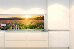 DIMEX ART Fototapet pentru bucătărie - apus de soare pe pajiște 180 x 60 cm
