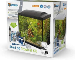 SuperFish | START 50 TROPICAL KIT BLACK | Trópusi teljes akváriumi készlet, fekete - 44x28x44 cm