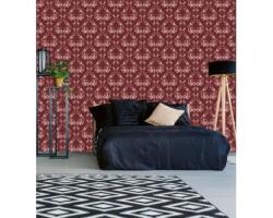 DIMEX ART Tapet vlies de lux ornament clasic roșu