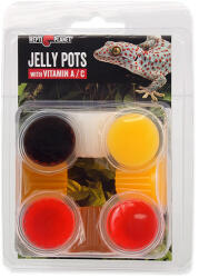 Repti Planet Jelly Pots | Vegyes ízű vitaminos zselé táp gekkók részére - 8 x 16 g