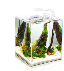 AQUAEL Shrimp Set Smart Day&Nnight 30 black | Nano akvárium (fehér) garnélarákoknak és kisebb halaknak - 29x29x35 cm