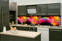 DIMEX ART Fototapet pentru bucătărie - explozie de pulbere colorată 260 x 60 cm
