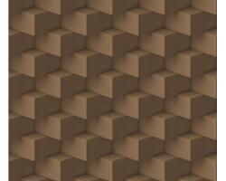 DIMEX ART Tapet vlies de lux cuburi 3d maro orizontale