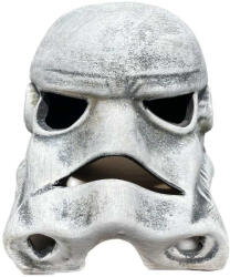 AquaDeckor | Dekoráció StarWars sisak (kerámia, fehér) akváriumba - 14x12, 5x12, 5 cm
