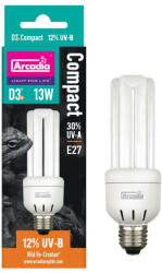 Arcadia | UVB Compact Bulb | Kompakt UVB fényforrás sivatagi hüllők és nappali gekkók számára 12% - 13 W
