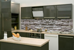 DIMEX ART Fototapet pentru bucătărie - perete de piatră gri 260 x 60 cm