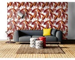 DIMEX ART Tapet vlies de lux frunze exotice maro