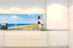 DIMEX ART Fototapet pentru bucătărie - far pe plajă 180 x 60 cm