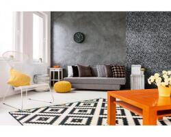 DIMEX ART Tapet vlies de lux abstract floral alb-negru