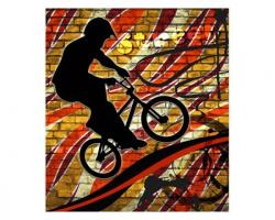 DIMEX ART Fototapetă vlies bicicletă roșie 225 x 250 cm
