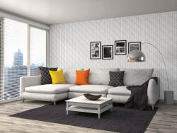 DIMEX ART Tapet vlies de lux abstract modern alb