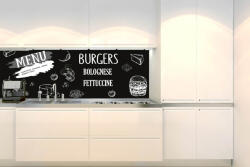 DIMEX ART Fototapet pentru bucătărie - semn negru de restaurant 180 x 60 cm