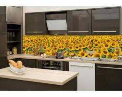 DIMEX ART Fototapet pentru bucătărie - rânduri de floarea soarelui 260 x 60 cm