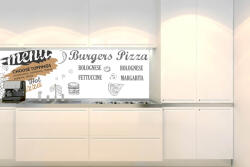 DIMEX ART Fototapet pentru bucătărie - semn alb de restaurant 180 x 60 cm