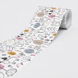 DIMEX ART Bordură autocolantă din vlies animale de pădure 15 cm x 5 m