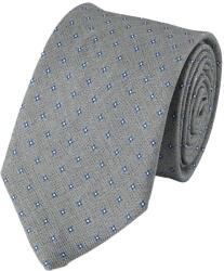 Charles Tyrwhitt Silk Linen Geo Print Tie - Silver (P53505)