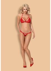 Obsessive 838-SET-3 set 2-pcs red L/XL fehérnemű szett