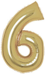 Arany White Gold 6-os szám fólia lufi 92 cm (DPA9915184) - csucsajandek