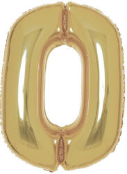 Arany White Gold 0-ás szám fólia lufi 90 cm (DPA9915178) - csucsajandek