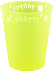 Yellow Fluorescent, Sárga micro prémium műanyag pohár 250 ml (PNN96048) - csucsajandek