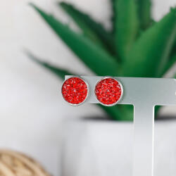 csucsajandek Druzy fülbevaló - piros (CSW748433)