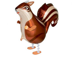 Mókus Brown sétáló fólia lufi 55 cm (MLG181937) - csucsajandek