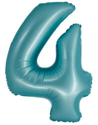  Kék 4-es Light Blue Mat szám fólia lufi 76 cm (MLG158915) - csucsajandek