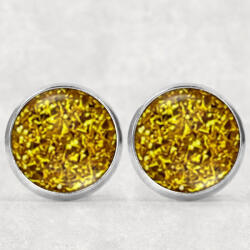 csucsajandek Druzy fülbevaló - sárga (CSW183319)