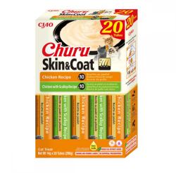 Inaba Foods Churu Cat Varieties Skin&Coat Recompense Cremoase Cu Pui Si Pui Cu Scoici, 20 x 14 g