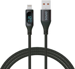 SAVIO CL-173 USB-A - Lightning kábel, kijelzővel (SAVIO CL-173)