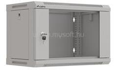 Lanberg WF03-5306-10S 19" 6U SZÉL: 540mm MÉLY: 350mm MAG: 370mm lapraszerelt üvegajtós szürke fali rack szekrény (WF03-5306-10S) (WF03-5306-10S)
