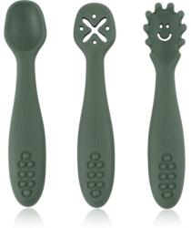 Petite&Mars Take&Match 6m+ linguriță pentru copii Misty Green 3 buc Set pentru masa bebelusi