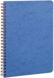 Clairefontaine Age Bag A5 spirálfüzet, 50 lap, bársonyos pergamenpapír 90 g/m2, PEFC tanúsítvánnyal, bőrhatású kartonborítással, 148x210 mm, Dictando, kék (EMG785364C)