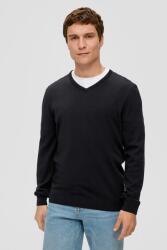s.Oliver s. Oliver, V-nyakú pamutpulóver, Fekete, XL (2143174-9999-XL)