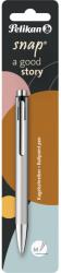 Pelikan Snap K10 toll, fém test, buborékfólia, ezüst (817639)