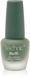 Technic Cosmetics Matte Nail Varnish hosszantartó körömlakk matt hatással árnyalat Green Whit Envy 12 ml