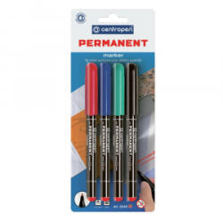 Centropen Alkoholos marker készlet, 1mm, M, 2846 bliszteres, 4 különböző szín (628460404) (628460404) - aqua
