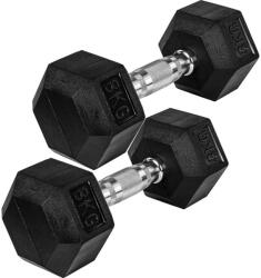 MOVIT Gantera de cauciuc hexagonală MOVIT 8 kg set de 2 bucăți (20040891)