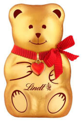 Lindt Bear tejcsokoládé mackó figura szívvel a nyakában - 100 g