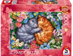 Schmidt Spiele 1000 db-os puzzle - Sleeping velvet paws (58875) (58875)